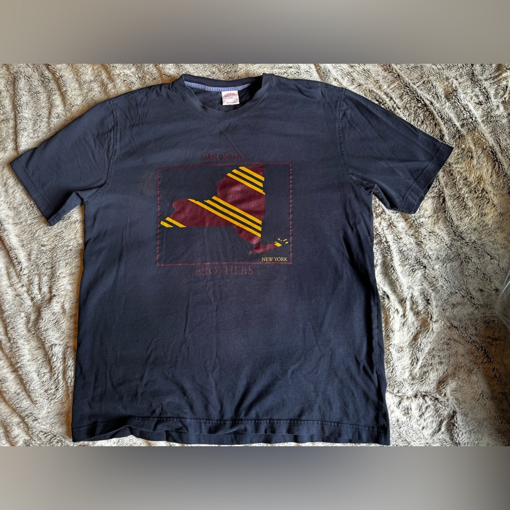 Brooks Brothers Dark Blue Graphic Tee